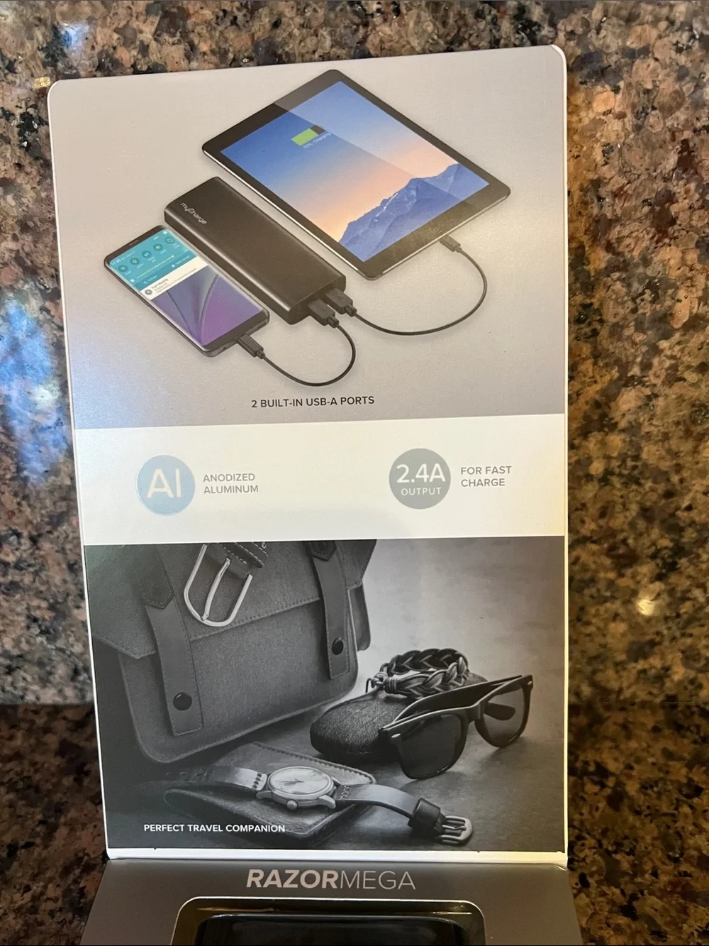 RazorMega Portable Charger - Black